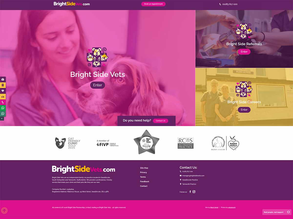 Brightside Vets Website